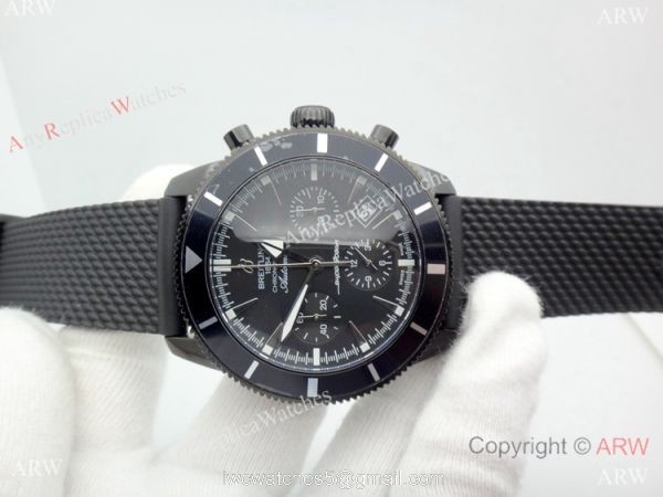 Solid Black Breitling Superocean Heritage II Replica Watches