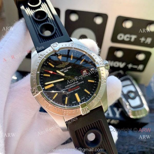 Copy Breitling Avenger II Seawolf Watches Black Dial w Blue hand