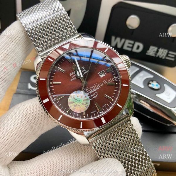 New replica Breitling Superocean Heritage Automatic Watches Blue Bezel White Dial 42mm