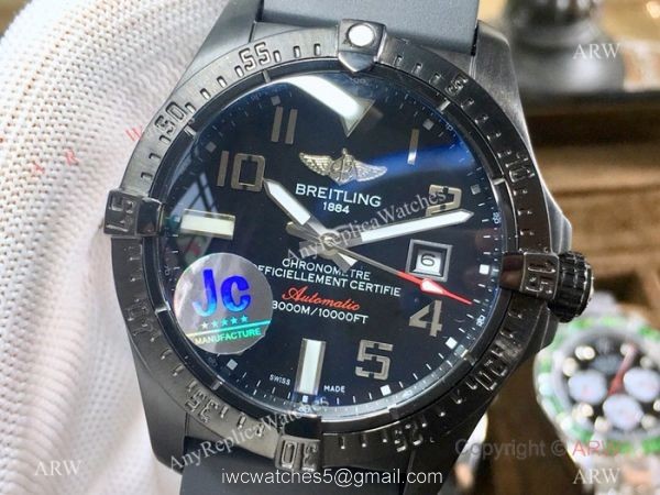 Swiss Quality Replica Breitling Watch Avenger II Seawolf SS Case Arabic Markers