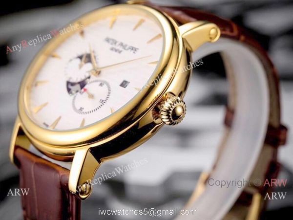 Patek Philippe geneve Calatrava Watch Gold Case Black Face