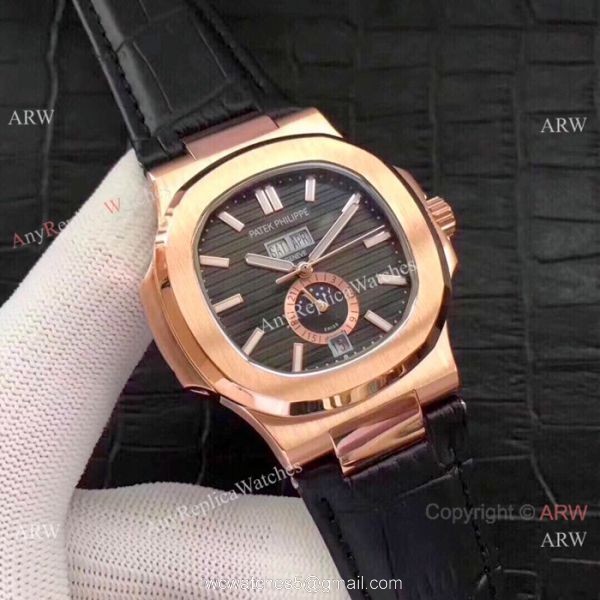 Fake Patek Philippe Nautilus Annual Calendar Rose Gold Watches