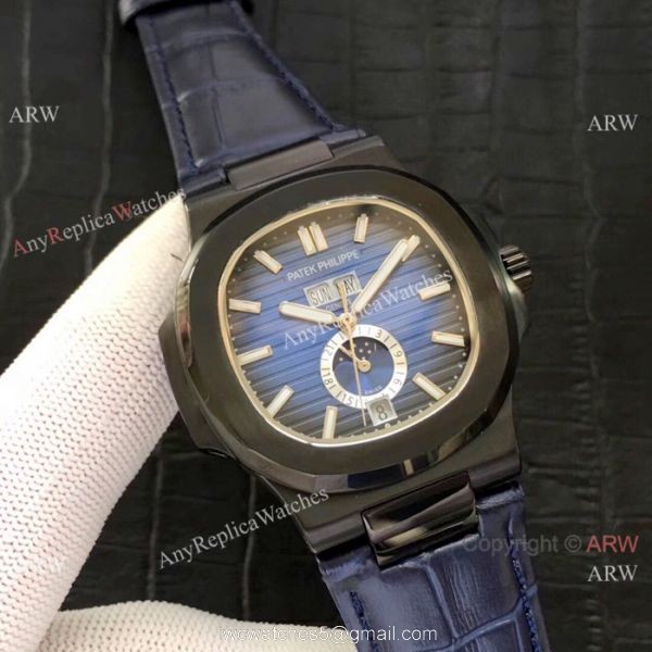 High Qaulity Replica Patek Philippe Nautilus Annual Calendar All Black Watch