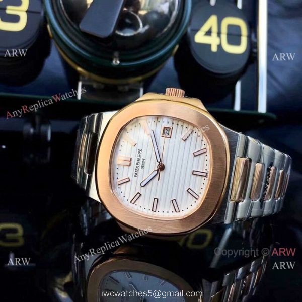 Copy Patek Philippe Nautilus Two Tone Gold Dial Watch For Sale