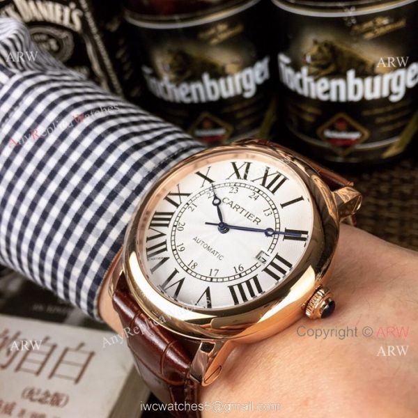 New Replica Cartier Ronde Solo Watches Rose Gold Automatic Movement