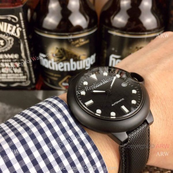 Replica Cartier Ballon Bleu de Black PVD watches New Model