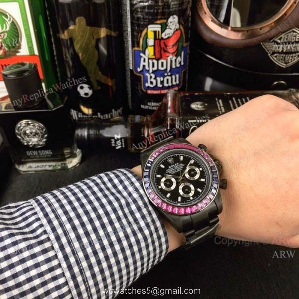 Rolex Daytona Rainbow Replica Watch Limited Edition All Black