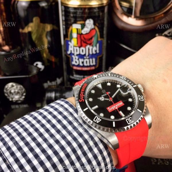 Rolex Supreme SS Black Ceramic Bezel Limited Edition Watch 40mm
