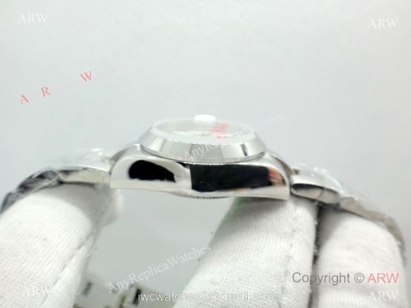Copy Rolex Datejust Oystersteel Ladies Watch Silver Roman Dial