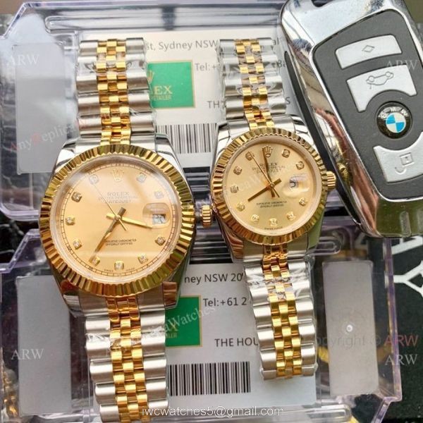 Asia 8215 Rolex Datejust II Jubilee Bracelet 2-Tone White MOP Dial Watch