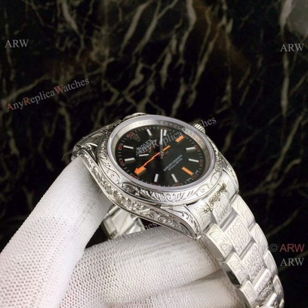 New Rolex Milgauss Blue Replica Watch Stainless Steel &8216;Tattoo