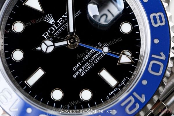 Rolex GMT Master II Swiss ETA 40MM Watch Rolex Batman Replica