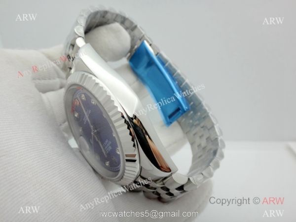 New Copy Oyster Perpetual Rolex Datejust Jubilee Stainless Steel Jubilee Blue Dial 40mm