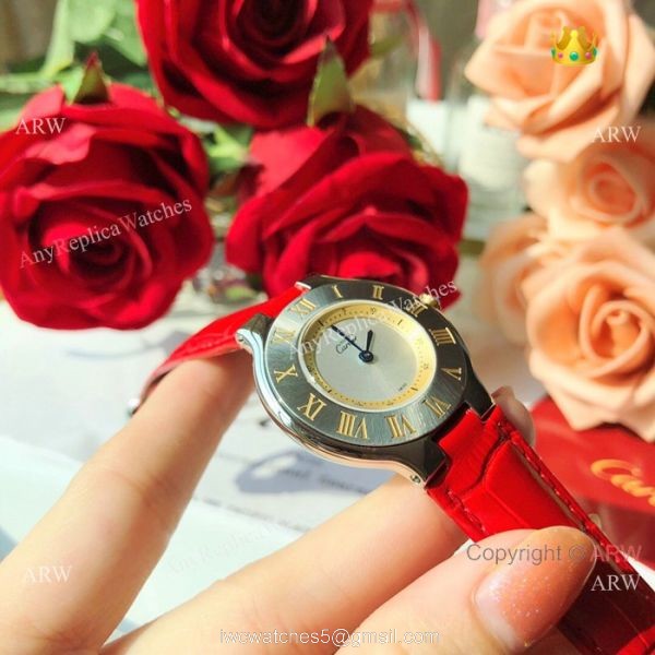 Cartier 21 Must De Gold Markers Quartz Watch 28mm Ladies