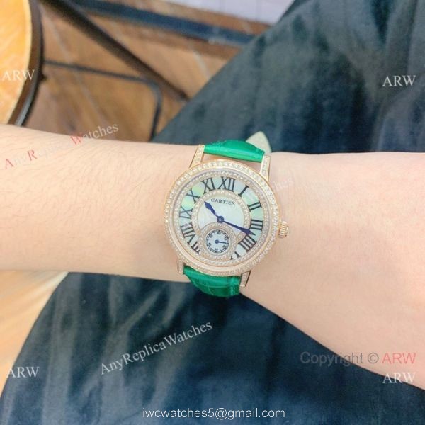 Cartier fashion watches for Women Gold Diamond Case