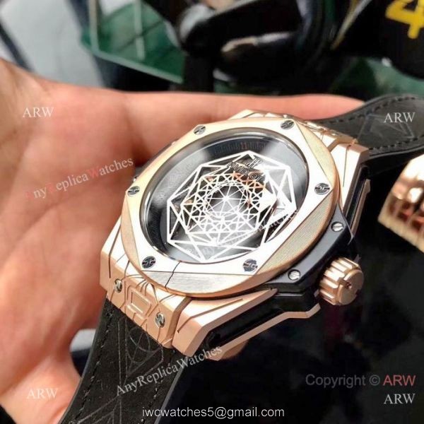 Low Price Replica Hublot Big Bang Sang Bleu Rose Gold watches