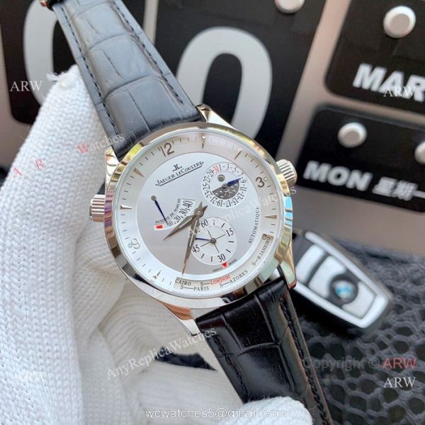 New Copy Jaeger LeCoultre Master Ultra Thin Reserve de Marche Watch SS Silver Face
