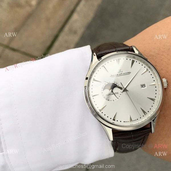Copy Jaeger LeCoultre Master Swiss 8217 Watch SS Gray Rhodium Dial