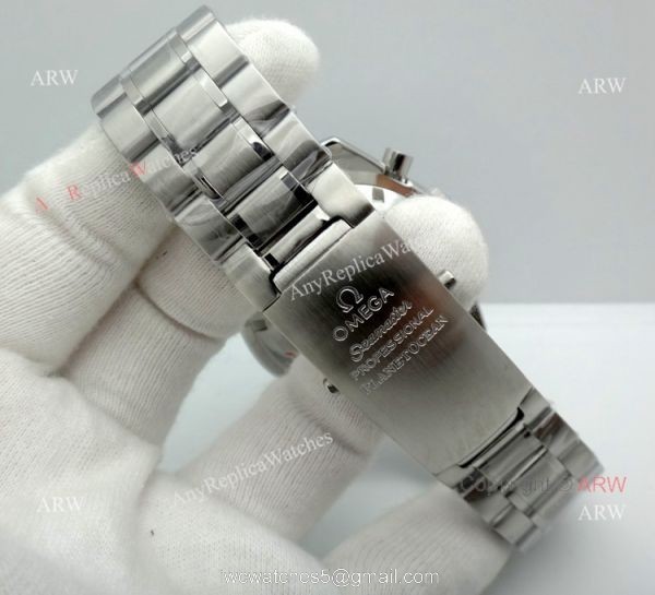 Fake Omega Speedmaster Stainless Steel Black Bezel Mens Watch Low Price