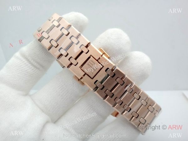 Fake Audemars Piguet Perpetual Calendar Rose Gold Black Watch Low Price