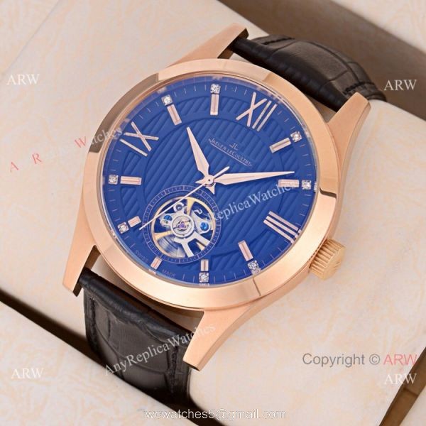 Fake Jaeger-LeCoultre Flying Tourbillon Rose Gold Arabic Watch 43mm