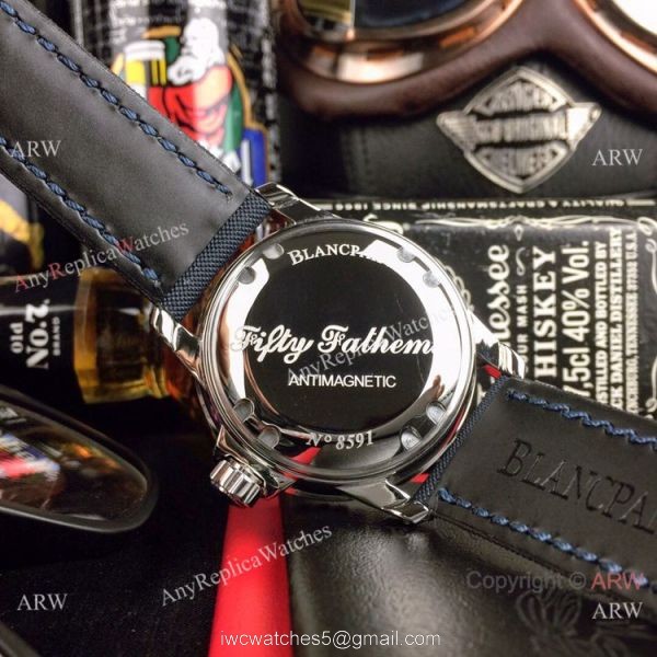 Swiss Quality Replica Blancpain Fifty Fathoms Automatic Blue Dial Watch 42mm