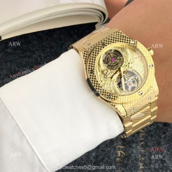 High Quality Hublot Classic Fusion Tourbillon Men Watch Rose Gold