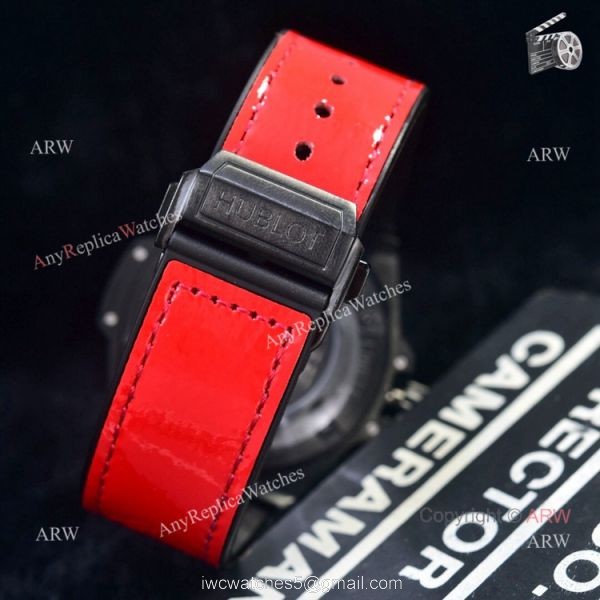Hublot Big Bang Sang Bleu All Black Red 43mm Mens Watch Replica