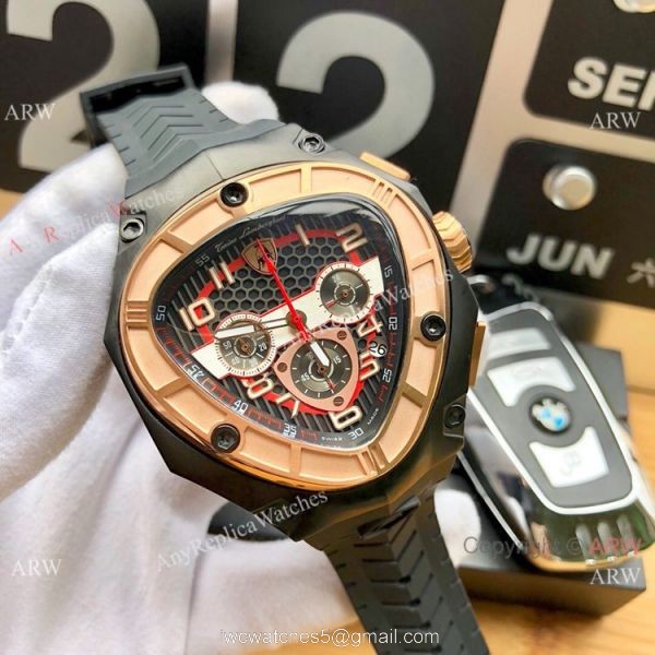 New Replica Lamborghini Spyder 124bbr watch Rose Gold Gray Dial
