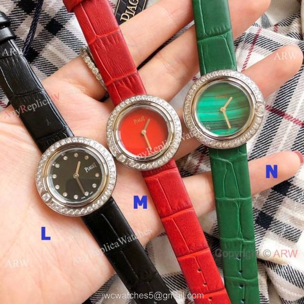 Copy Piaget Ladies Watches Silver Diamond Case Silver Face