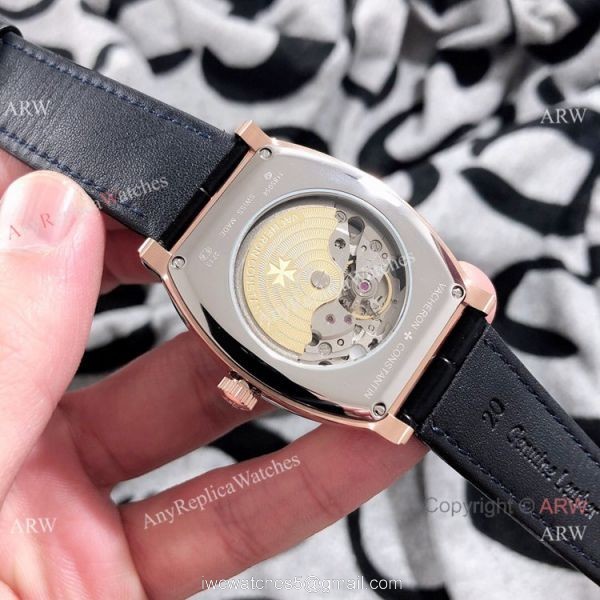 Knock off Vacheron Constantin Malte Moon phase Watches Rose Gold Black Dial