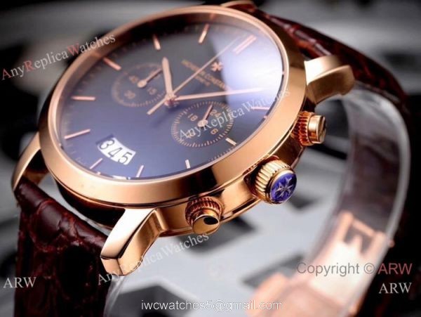 Copy Vacheron Constantin Geneve Chronograph Watches Rose Gold