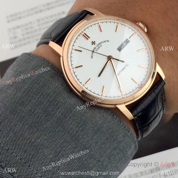 Replica Vacheron Constantin Geneve Day-Date watches Black Dial 39mm
