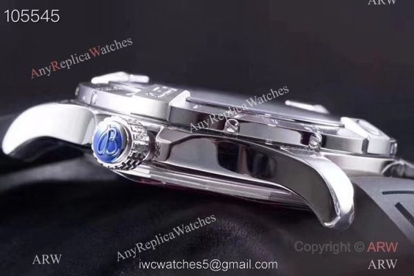 GF Factory Copy Breitling Avenger II GMT Watch SS Black Rubber Strap
