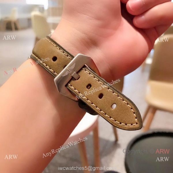 New Copy Breitling Super Avenger II SS Brown Leather Strap Watch 43mm