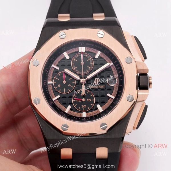 Copy Audemars Piguet Royal Oak Offshore SS BlackRed Face watch New Style