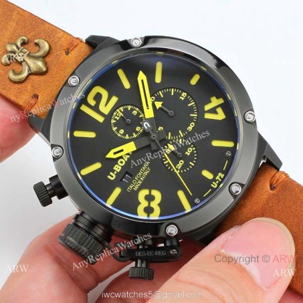 Buy Replica U-Boat Classico U-72 Blacksteel Men Watches 50mm