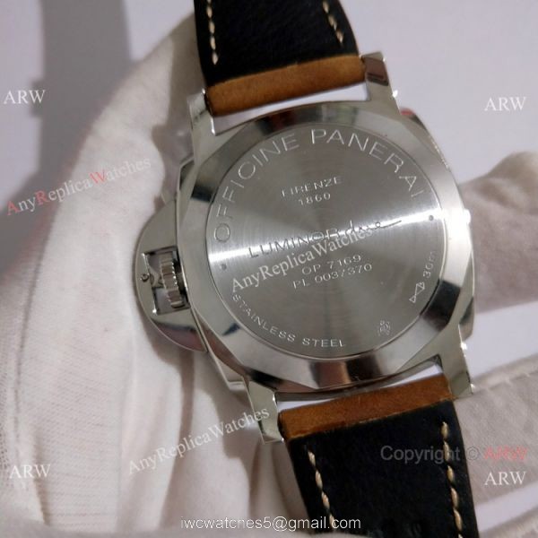 Replica Panerai PAM 904 Luminor DUE Watch SS Gray Face Green Marker