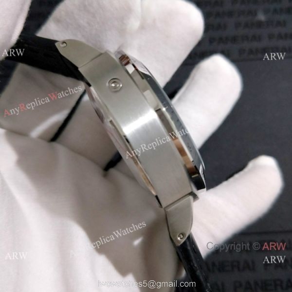 High Quality Panerai Luminor Daylight 44mm Black Dial Black Leather Strap