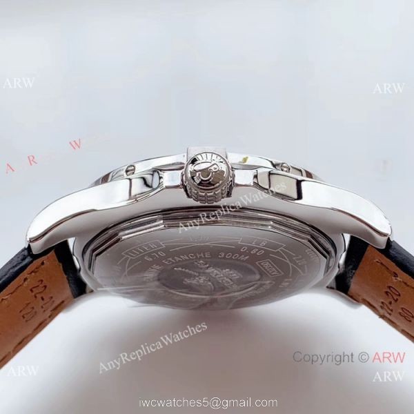 (GF) Swiss Grade Copy Breitling Avenger II GMT Watch White Dial Black Leather Band