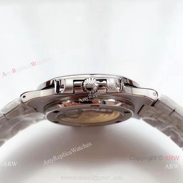 Super Replica Patek Philippe Nautilus Stainless steel White Face Watch Swiss Copy