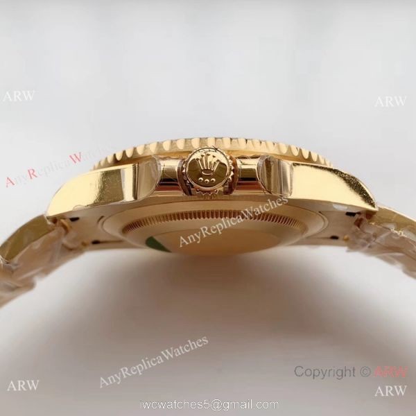 (EW Factory) Swiss Copy Rolex GMT-Master II 2836 Watch Yellow Gold Black Ceramic