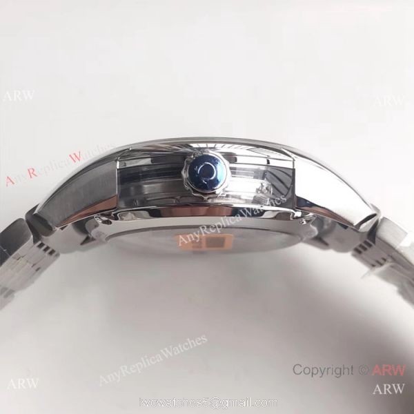 Swiss Grade Omega De Ville Hour Vision VSF 8500 Watch Stainless Steel Dark Blue Face