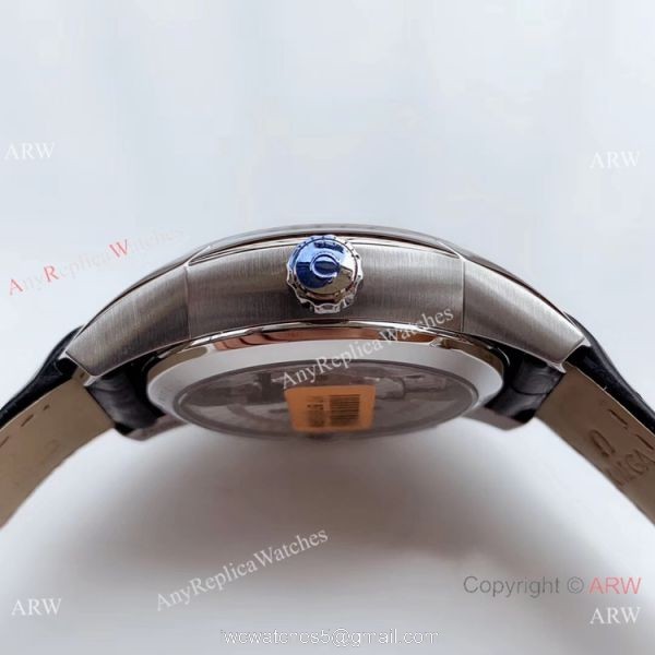 VS Factory Replica Omega De Ville Co-Axial Swiss 8500 Watch SS Black Leather Band