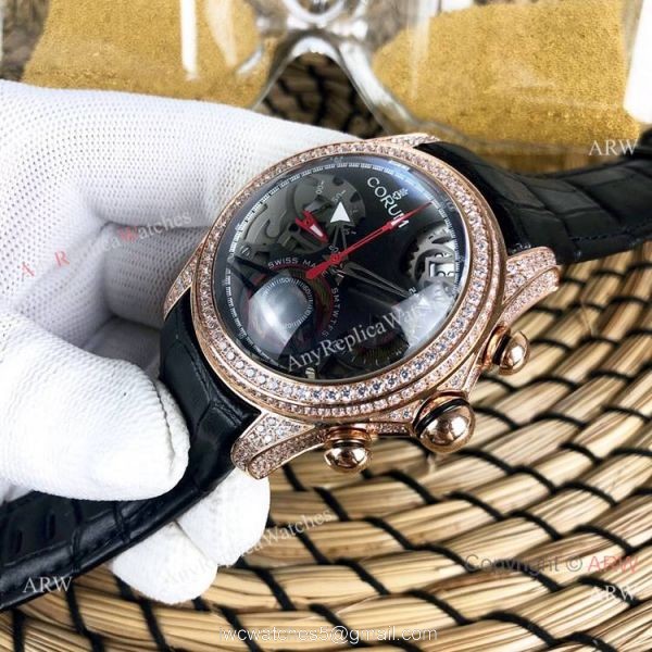 Corum Bubble Rose Gold Chronograph Face Watch for Sale Best Replica Corum Watches