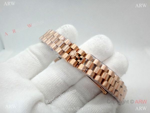 Rose Gold Rolex Presidential Replica Watch 28mm Women