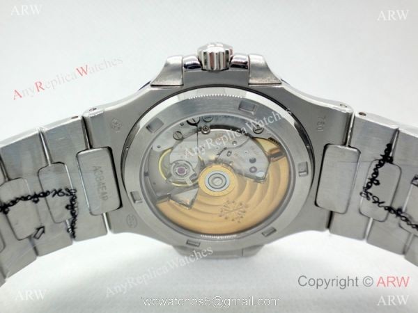 Swiss Grade Copy Patek Philippe Nautilus Jumbo Cal 324 Watch Stainless Steel Iced Out