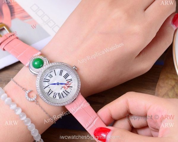 Higher Quality Cartier Ladies 35mm Watch Stainless Steel Diamond