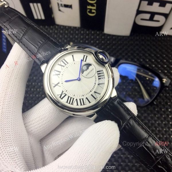 Clone Cartier Ballon Bleu AUTOMATIC Watches Rose Gold Moonphase Face