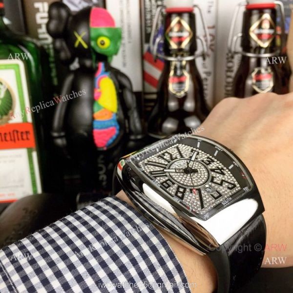 New Copy Franck Muller Vanguard Yachting V 45 Watch Diamond Face 54mm